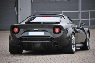Black sports car garage red 5 - rear free wallpaper