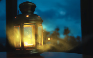 Lantern table window night stars - a lantern free wallpaper for desktop