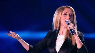 Woman black suit singing microphone - stage free wallpaper for desktop