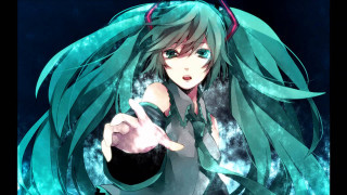 Girl long hair pointing demon - her forehead free wallpaper for desktop