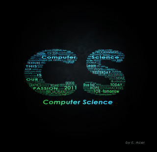 Computer science wordcloud 50 green - free sci-fi wallpaper for tablet
