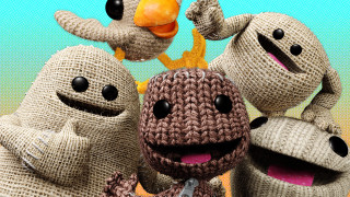 Knitted toys with faces and - a carrot free wallpaper