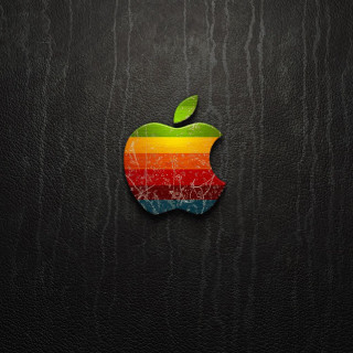 Apple logo black leather rainbow - an apple logo free wallpaper for tablet