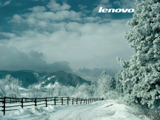 Snowy road fence mountain snowfield - a snowy road free wallpaper