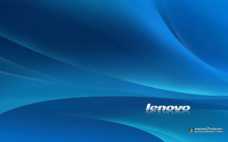 Blue background white lenovo logo 2 - the bottom of the image free wallpaper for desktop