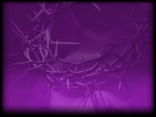 Purple crown of thorns cross - temporary art free wallpaper
