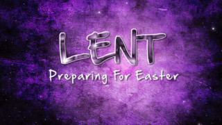 Purple background lent preparing for - white letter free wallpaper