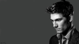 Man suit tie serious look - his face and shoulder free wallpaper