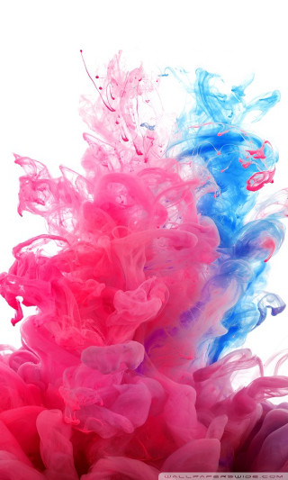 Red blue liquid mixing colorful - own free wallpaper for mobile