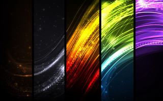 Colorful lines black white yellow - a set free wallpaper
