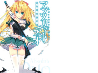 Anime girl blonde hair black 3 - long blonde hair free wallpaper