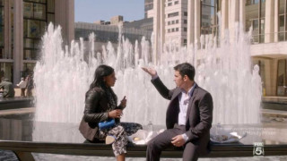 Man woman bench fountain water - a man and woman free wallpaper