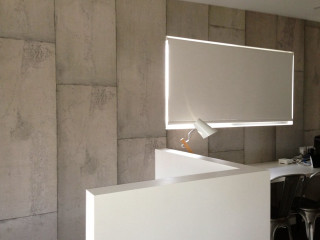 White counter light concrete wall - david chipperfield free wallpaper