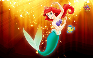 Cartoon mermaid tiara fish hand - a tiara free wallpaper