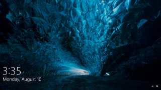 Tunnel blue ice cave road - a cave painting free wallpaper