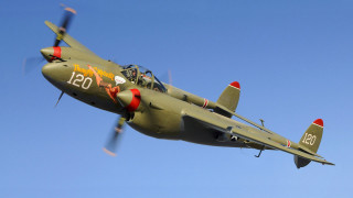 Military plane flying blue sky 3 - wing and a propeller free wallpaper