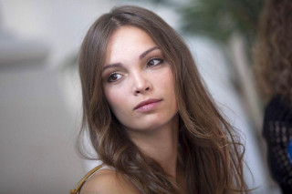 Woman long hair blue shirt 10 - eszter mattioni free wallpaper