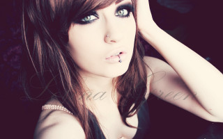 Woman cigarette hand head gothic - her mouth and a cigarette free wallpaper