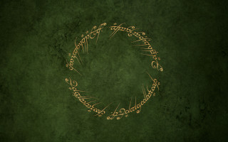Green background gold circle fire - lord of the rings free wallpaper