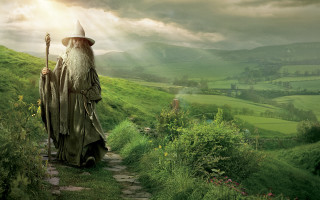 Wizard staff path grass cloudy - a staff free wallpaper