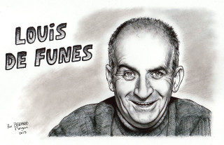 Man smiling louis de funes - a drawing of a man free wallpaper for desktop