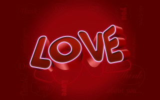 Red neon sign love red - a red neon sign free wallpaper