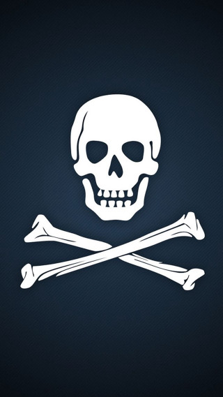 Skull crossbones dark background shadow - symbol free wallpaper for mobile