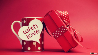 Red cup love box heart - a red box free wallpaper