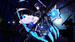 Anime couple tunnel blue lights - eden box free wallpaper