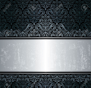 Black silver background silver ribbon - the bottom of it free wallpaper for tablet