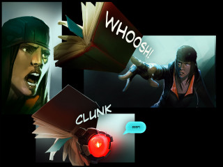 Man woman comic strip books - a comic strip free wallpaper