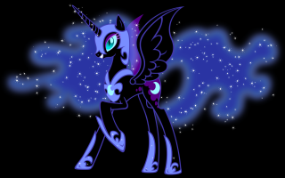 Cartoon pony blue mane wings - a purple tail free wallpaper for desktop