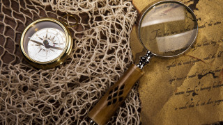 Magnifying glass wooden stick paper - a magnifying glass free wallpaper