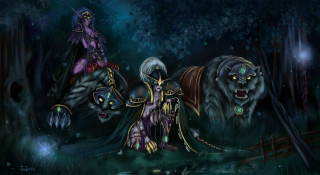 Woman horse wolf forest demon - a horse next free wallpaper