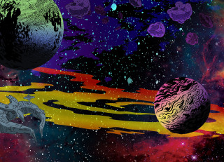 Space colorful background spaceship distant - cosmic free wallpaper