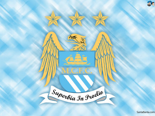 Blue yellow emblem stars ribbon 2 - city free wallpaper