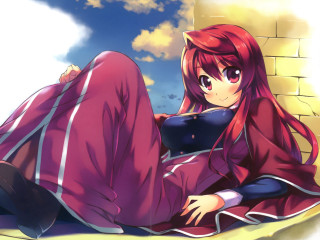 Woman laying ground brick wall - a brick wall in the background free wallpaper