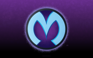 Blue purple logo black background - m free wallpaper for desktop