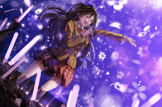 Girl long hair stage arms - a stage free wallpaper for desktop