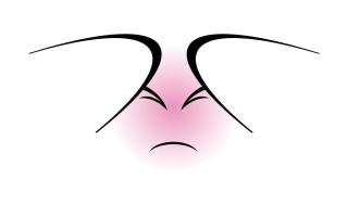 Pink black face outline background - a black outline free wallpaper for desktop