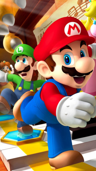 Mario running stairs nintendo wii - free gaming wallpaper for mobile