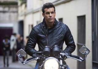 Man leather jacket motorcycle serious - his face free wallpaper