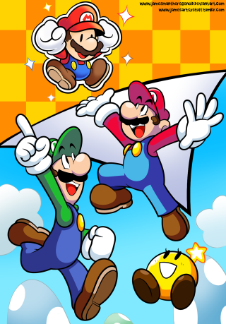 Mario luigi flying cartoon super - super free wallpaper