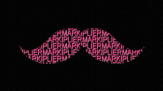Pink mustache words black background - word free wallpaper