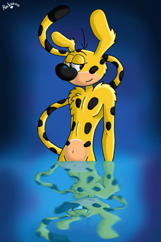 Cartoon character standing water arms - the side free wallpaper for mobile