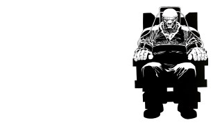 Black white drawing man sitting - katsuhiro otomo free wallpaper for desktop
