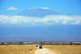 Dirt road mountain clouds sky - a few car free wallpaper for desktop