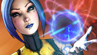 Blue hair fire energy shock - blue hair holding free wallpaper