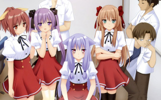 Anime girls room clock man - aguri uchida free wallpaper