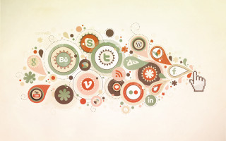 Colorful abstract artwork hand pointing - a hand free wallpaper for desktop